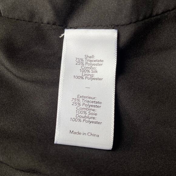 Elizabeth and James Black Sleeveless Sheer Silk Trim Blouse Crop Top - Large - Picture 10 of 12